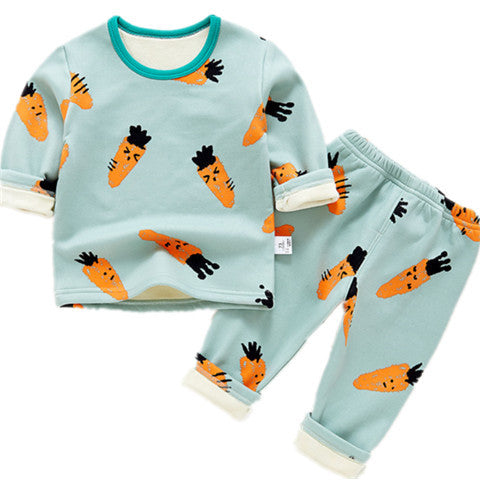 Kids fleece-lined thermal underwear set – view 2