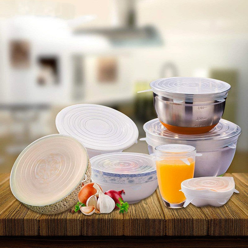 Reusable silicone stretch lids set of 6 – view 1