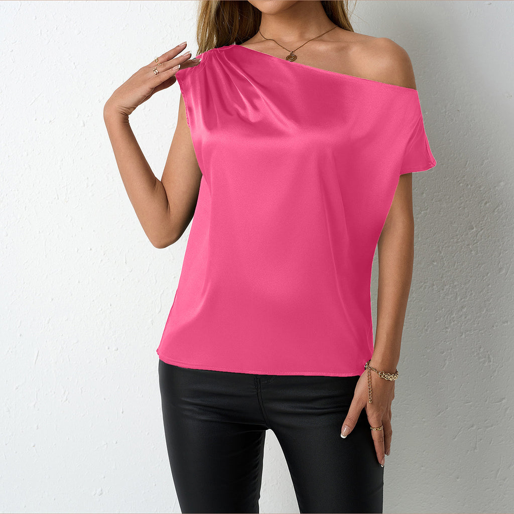 Women's Satin One-Shoulder Top - view 9