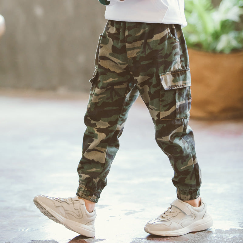 Kids' Camouflage Cargo Jogger Trousers