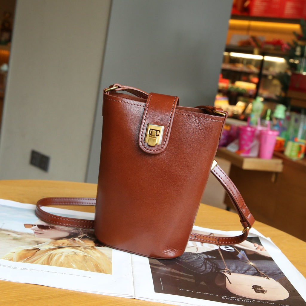 Vintage Genuine Leather Crossbody Bag