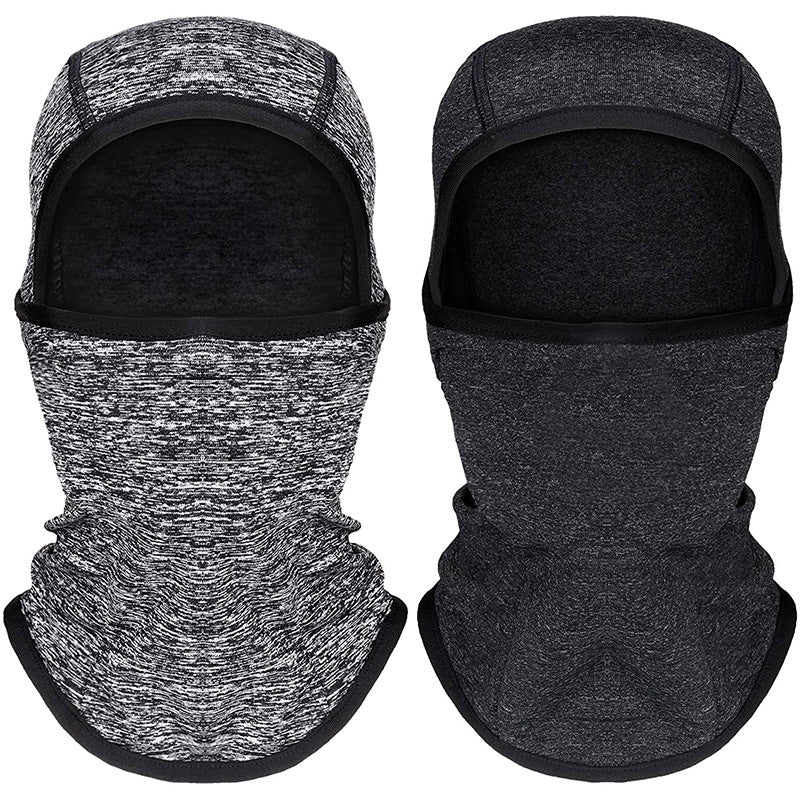 Heather gray and dark gray kids' balaclavas
