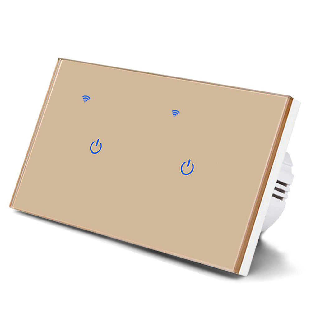 WiFi touch wall switch glass panel in white and black