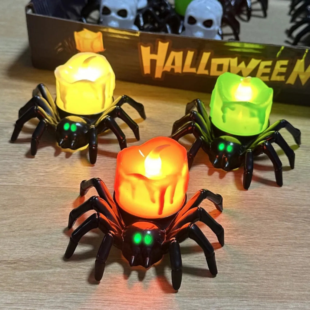 Halloween spider shaped LED night light decoration