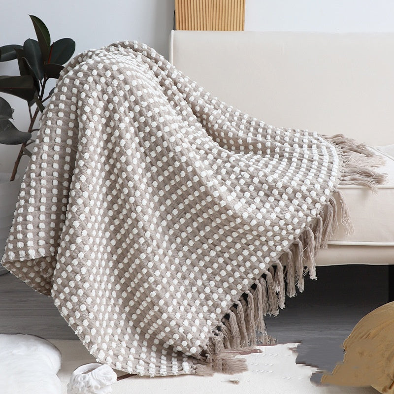 Knit Throw Blanket detail