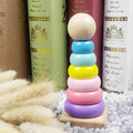 Rainbow stacking ring tower toy – view 1