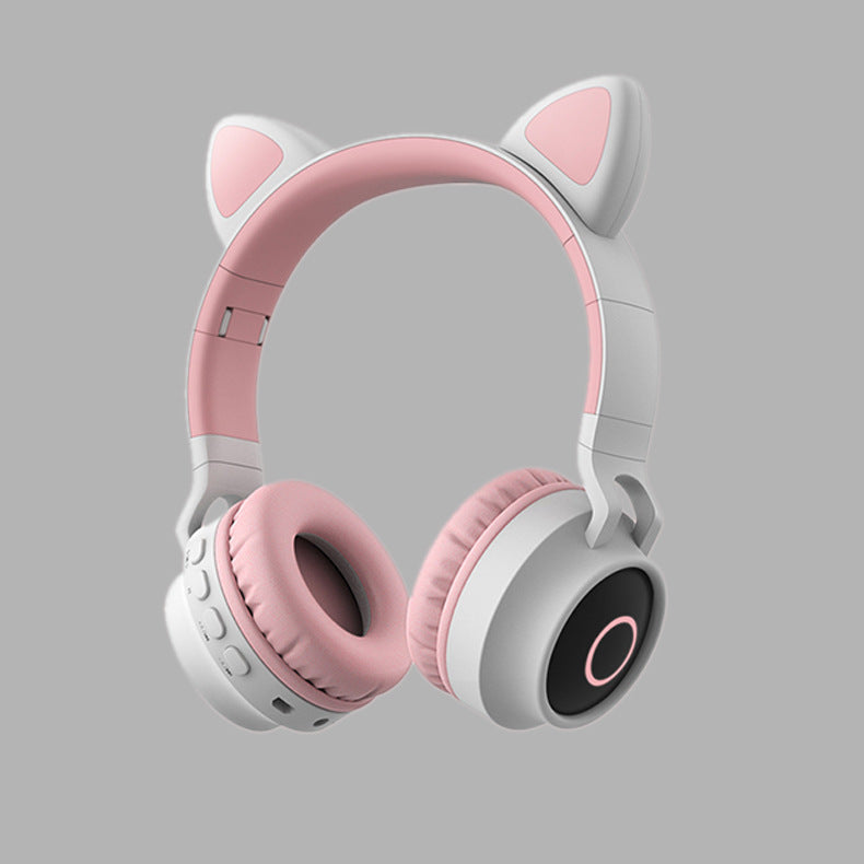 LED cat ear wireless headphones for kids