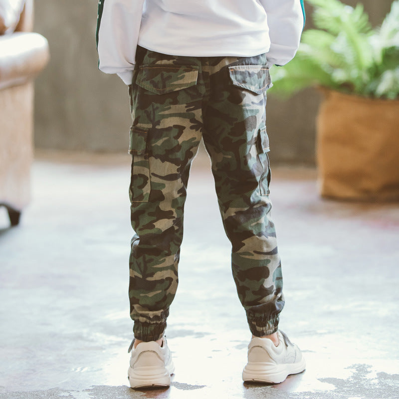Kids' Camouflage Cargo Jogger Trousers - view 2