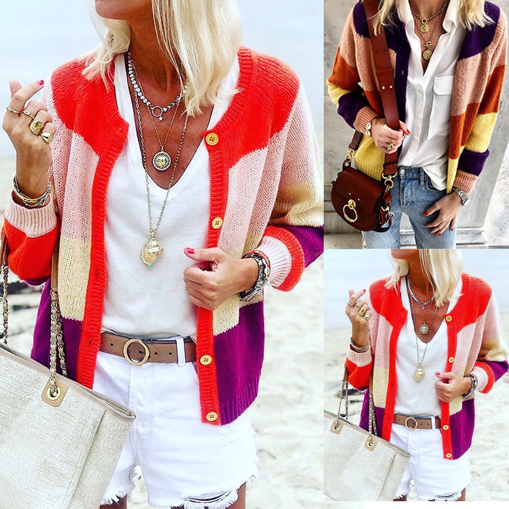 Women's Colour-Block Knit Cardigan - view 5