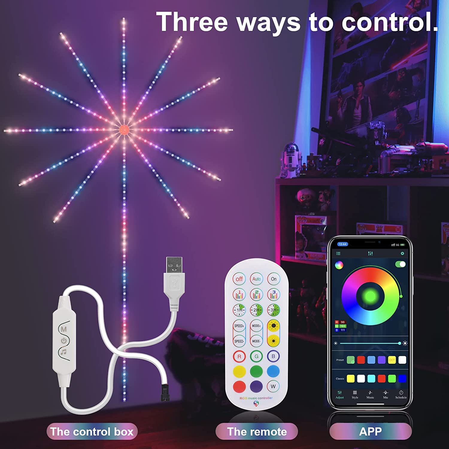 Firework LED Room Light view 3
