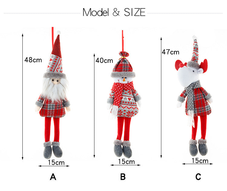 Elk character plush hanging decoration