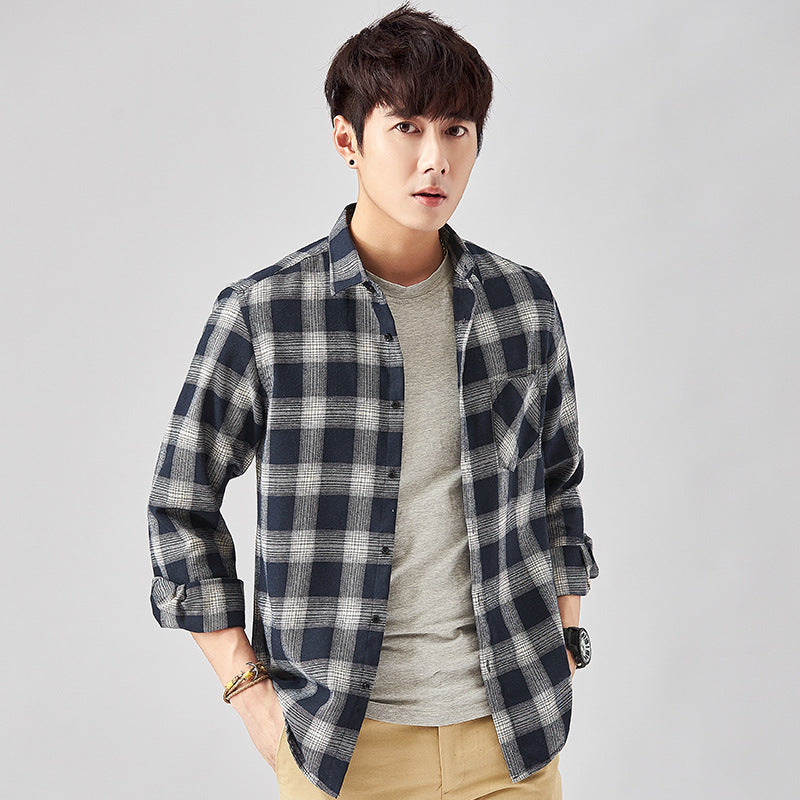 Men's Plaid Flannel Button-Up Shirt - view 7