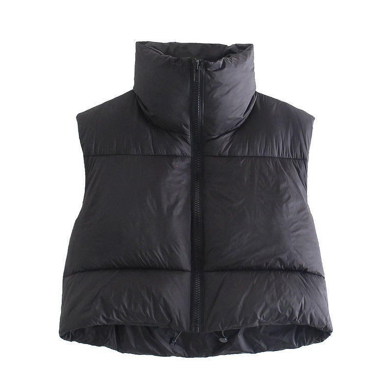 Women's cropped puffer vest – view 8