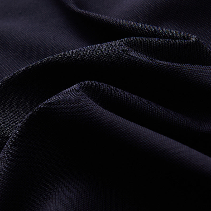 Men's Zip Polo Shirt with Tipped Collar - view 3