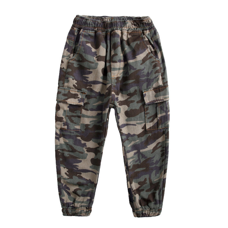 Kids' Camouflage Cargo Jogger Trousers - view 4
