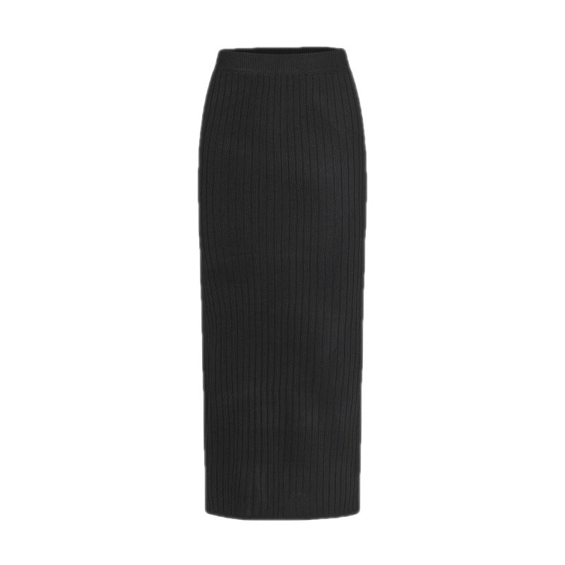Women's Ribbed Knit Pencil Midi Skirt - view 8