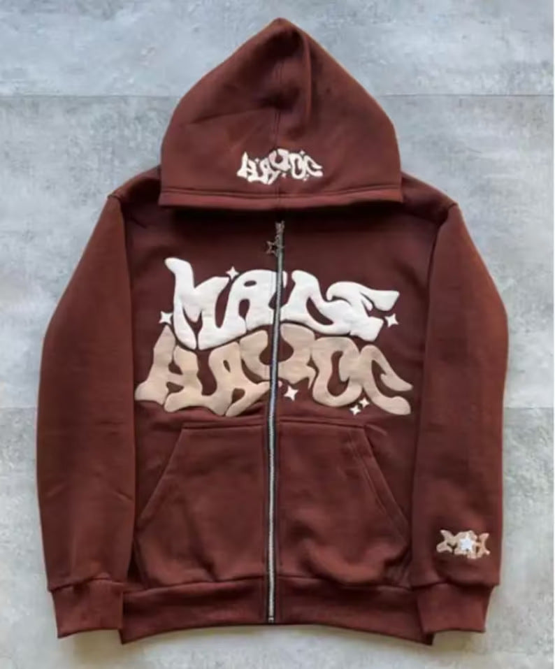 Printed Zip Hoodie view 2