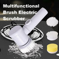 Rechargeable electric kitchen dish scrubber brush with heads