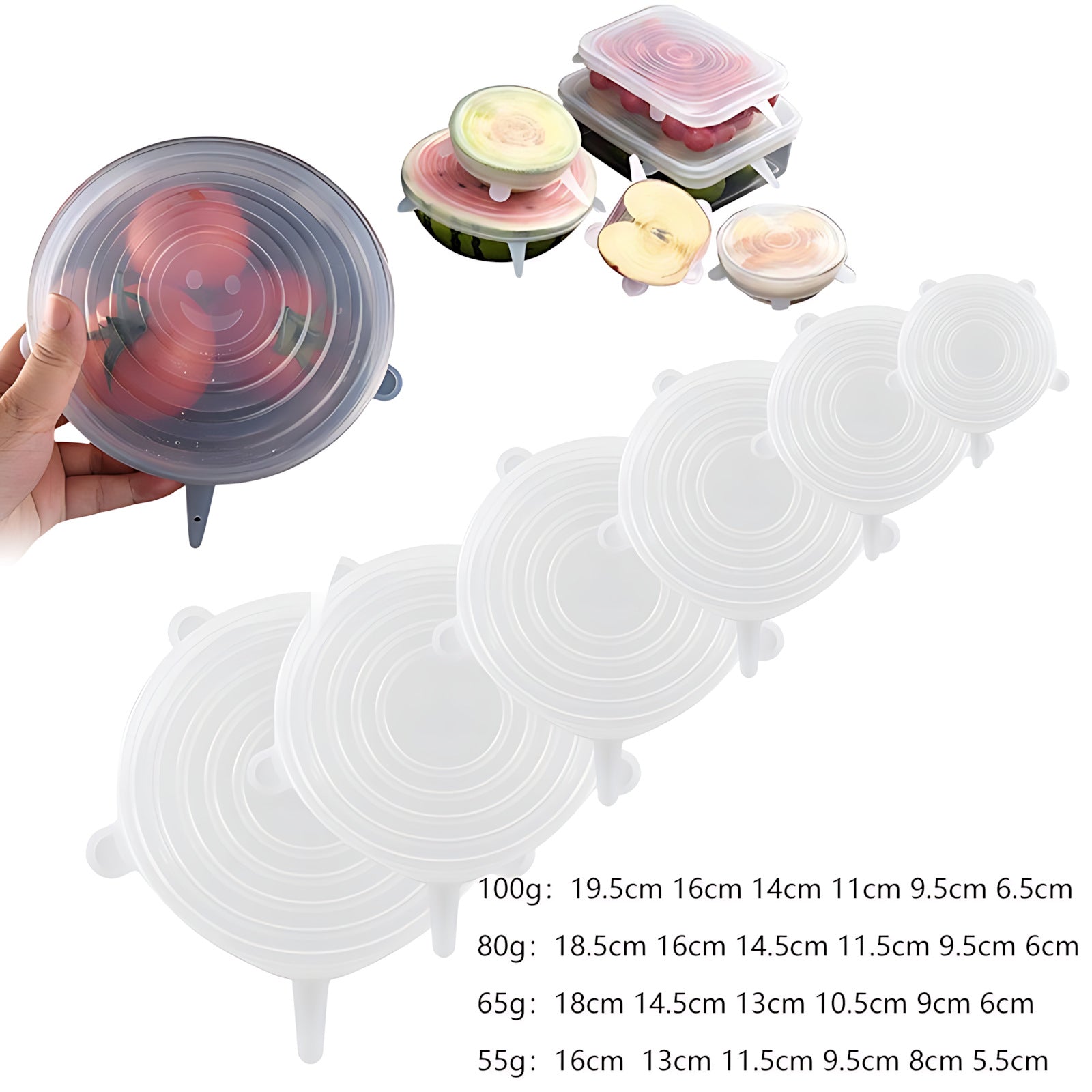Silicone Stretch Lids (6-Pack) view 5