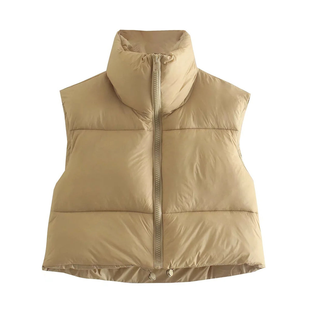 Women's cropped puffer vest – view 11