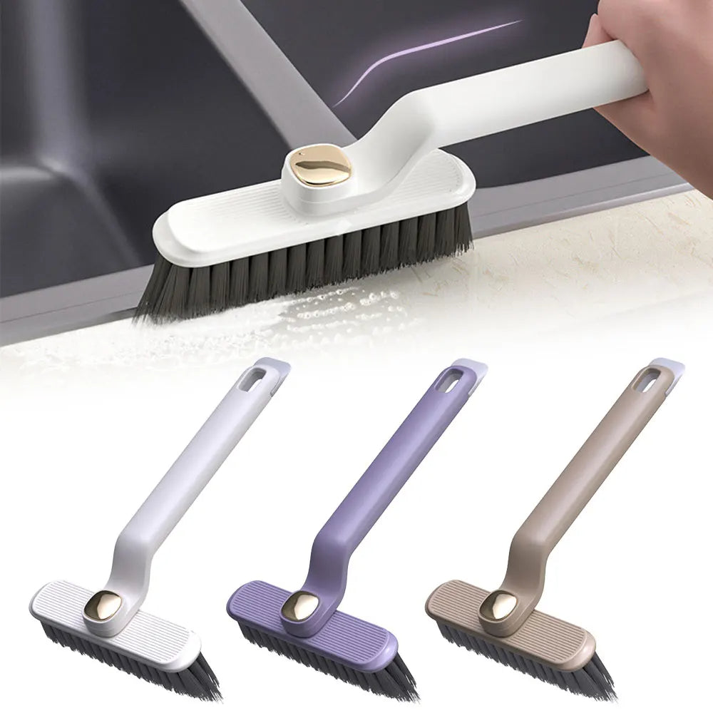 Purple rotating crevice gap cleaning brush for tile joints