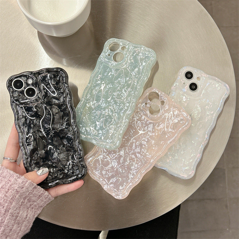 Textured meteorite wave pattern protective phone case