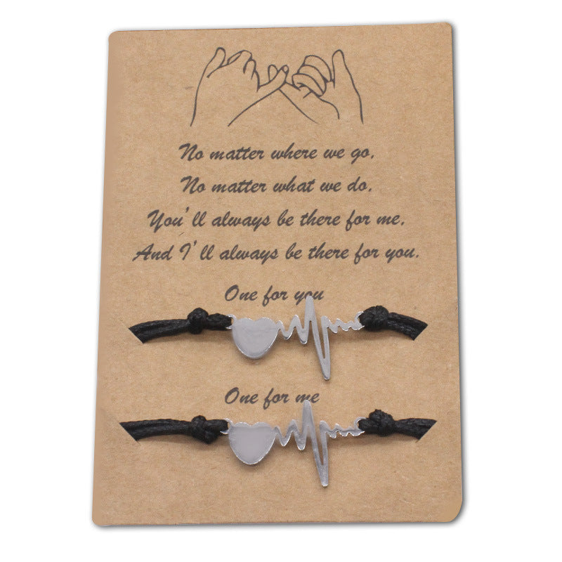 Close-up of magnetic alloy heartbeat charm clasp
