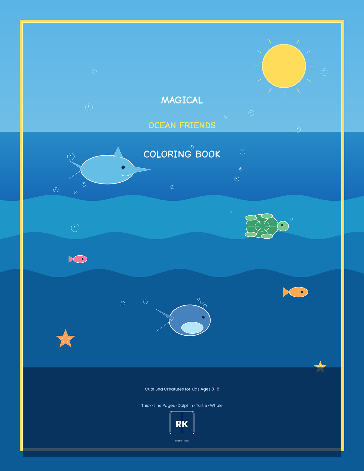 Magical Ocean Friends Coloring Book