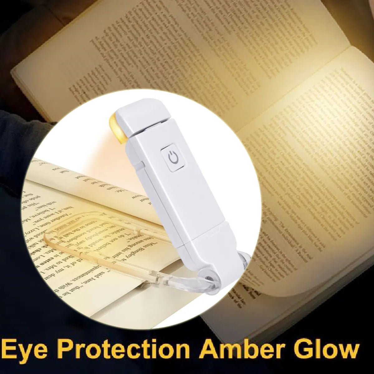 Pink USB rechargeable clip-on LED book light