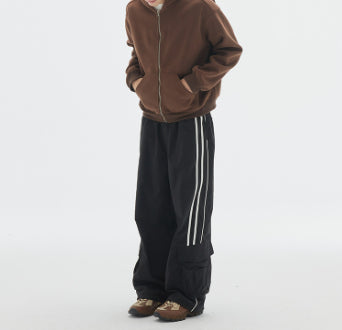 Unisex Side-Stripe Straight Track Pants - view 4