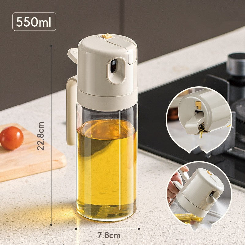 2-in-1 oil sprayer pour spout close-up