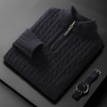 Men's Cable Knit Quarter Zip Sweater – view 1
