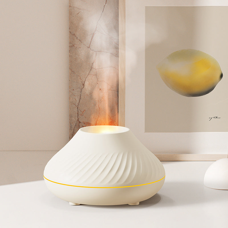 RGB Flame Aroma Diffuser Humidifier with colorful fire mist