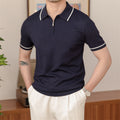 Men's Knit Quarter-Zip Polo Shirt