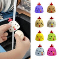 Beige silicone egg scrubber cleaning brush for kitchen