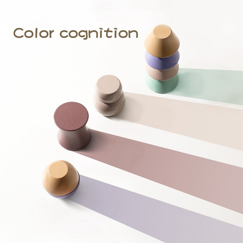 Wooden animal stacking balance blocks – view 3