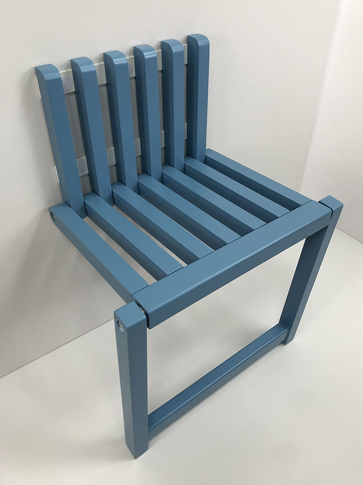 Wall-mounted folding stool