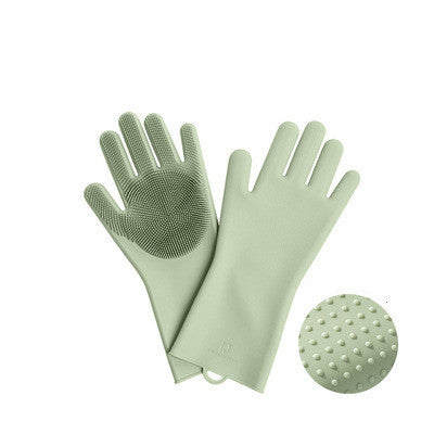 Silicone cleaning gloves