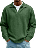Men's Waffle-Knit Long Sleeve Polo - view 8