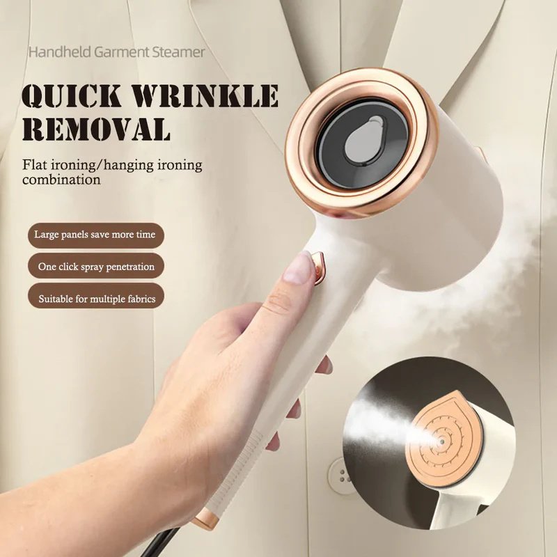 Mini handheld garment steamer upright