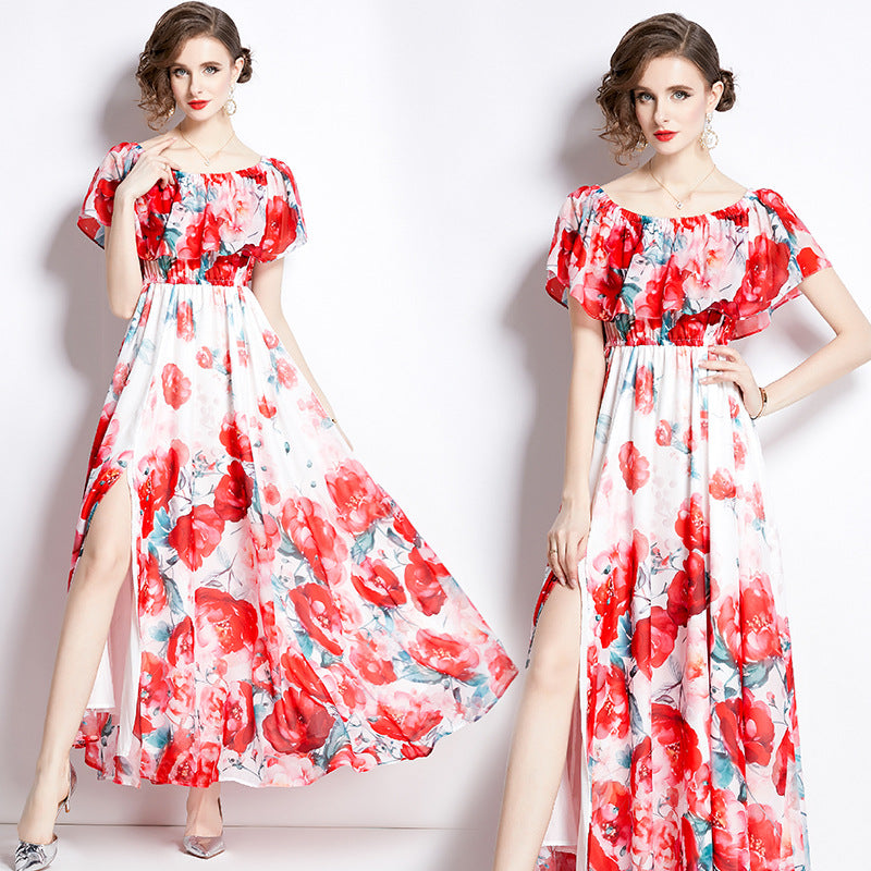 Split Chiffon Summer Dress view 3