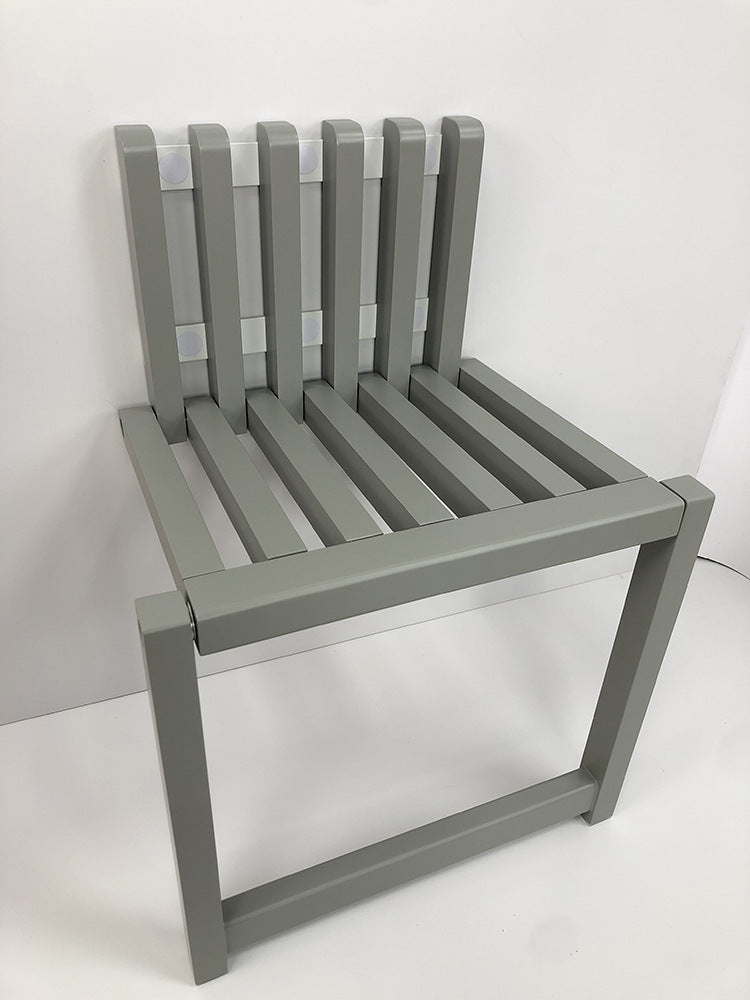 Wall-mounted folding stool