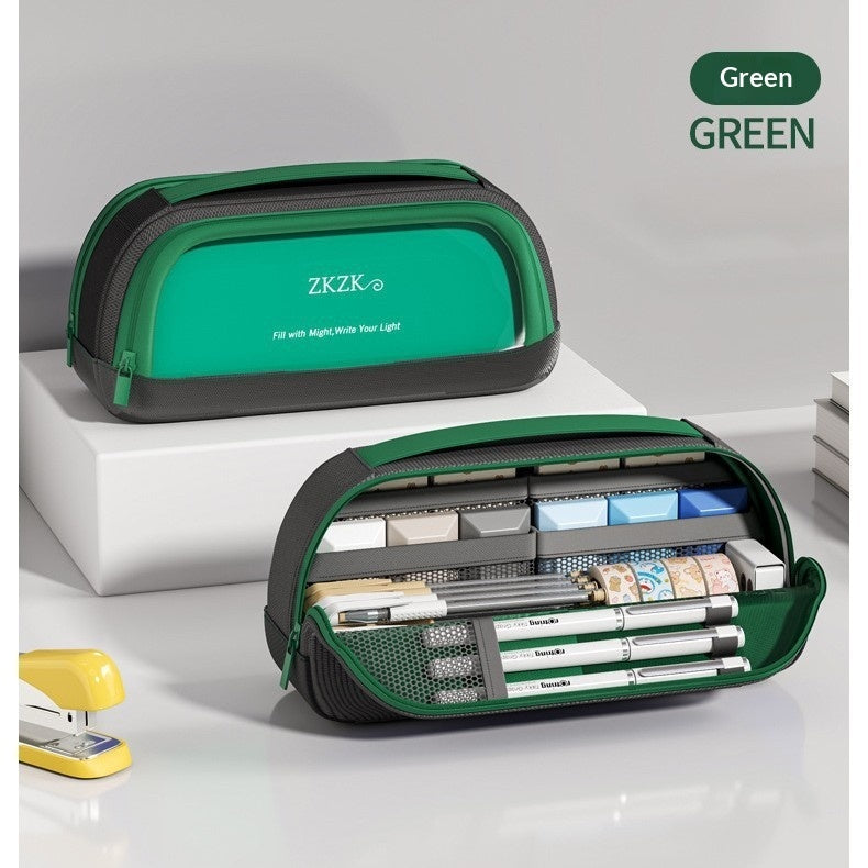 Green large pencil case organizer