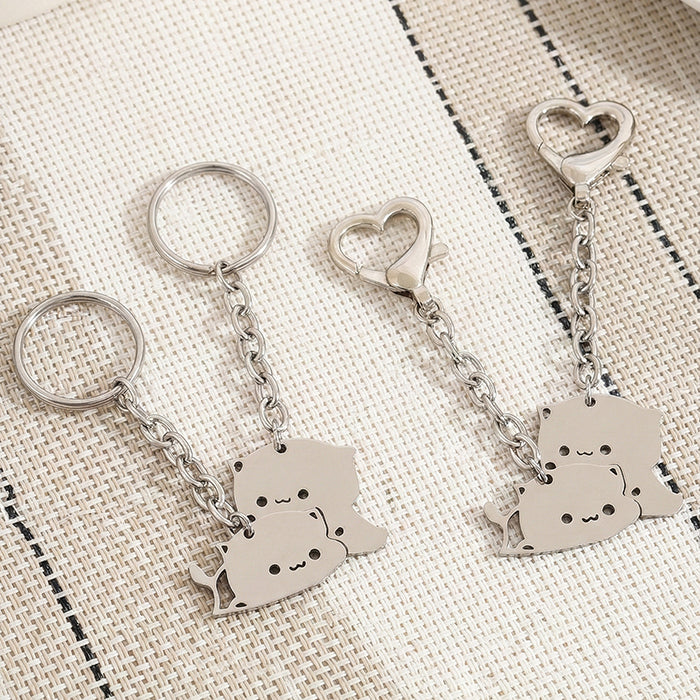 Matching Cat Couple Keychains