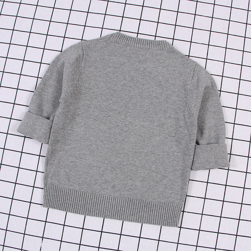 Kids' Solid Knit Crewneck Sweater - view 10
