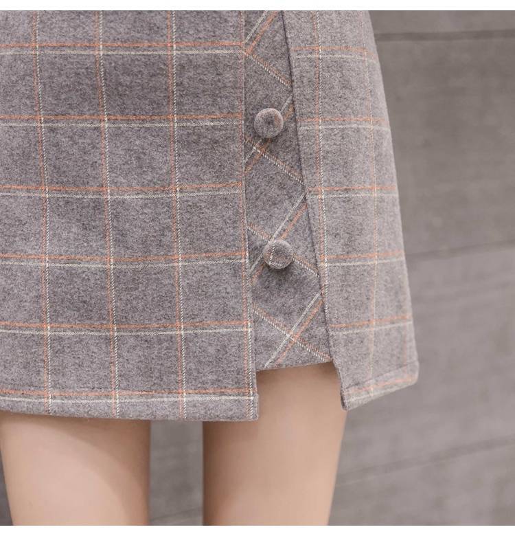 Women's Plaid Asymmetric Mini Skirt - view 7