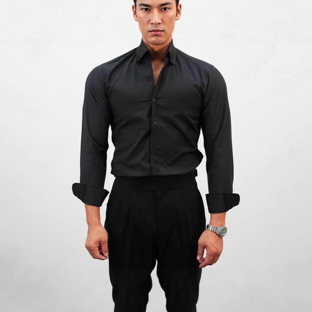 Men's Slim Fit Long Sleeve Dress Shirt - view 9