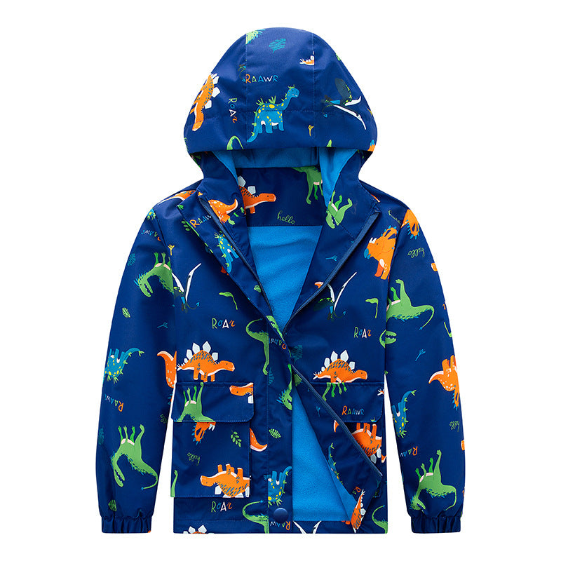 Kids' Fleece-Lined Rain Jacket – view 3