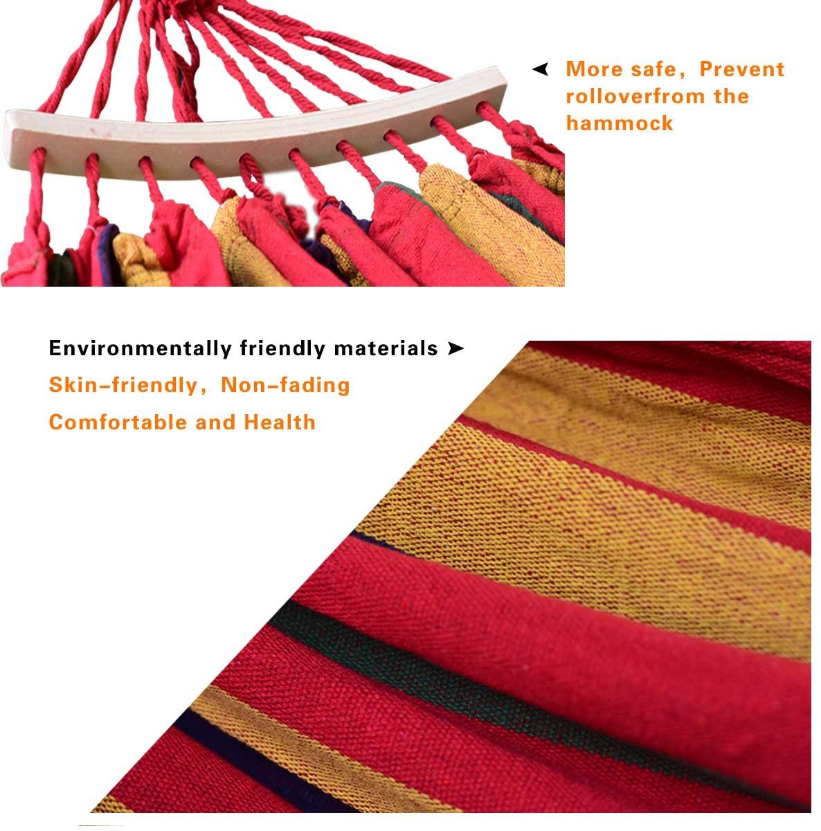 Striped Canvas Camping Hammock - view 3