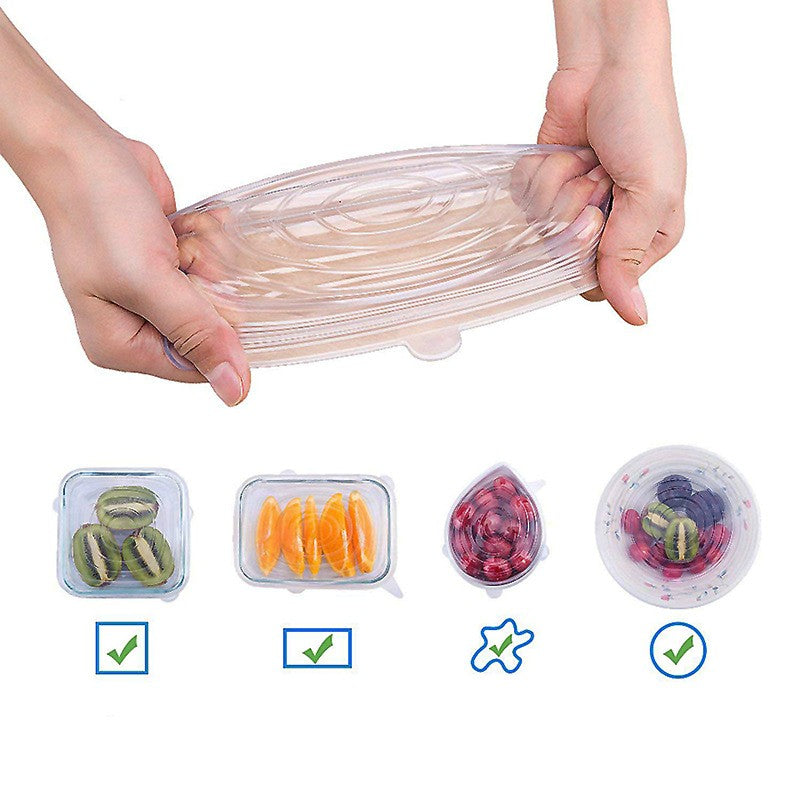 Reusable silicone stretch lids set of 6 – view 5